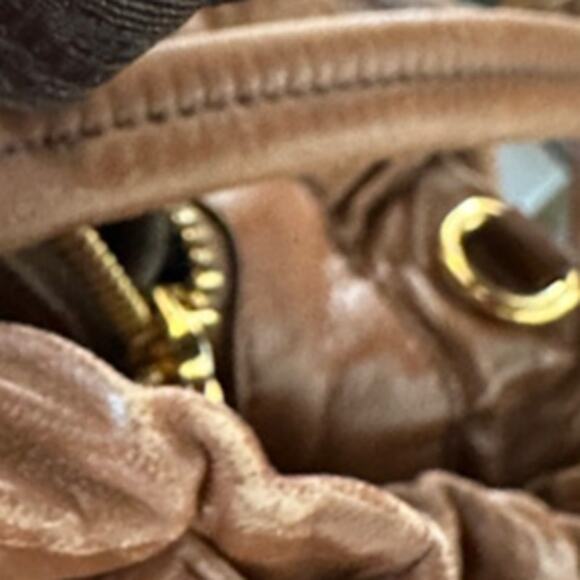 Authentic Prada "Paperbag" Leather Hobo Bag - Picture 3 of 5